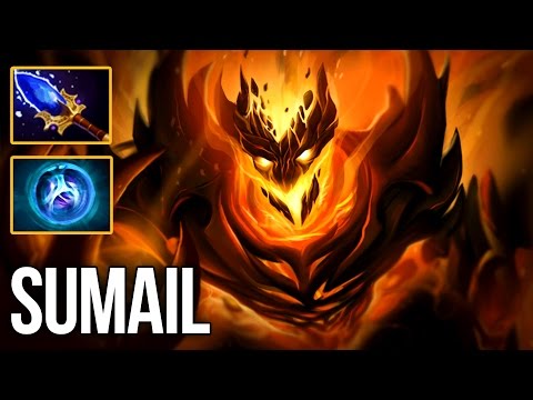 Crazy SumaiL Shadow Fiend with Linken Sphere and Aghanim 46 Necromastery Top MMR Gameplay Dota 2