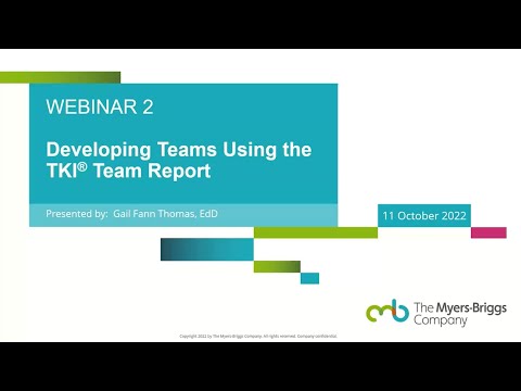 Developing Teams Using the TKI® Team Report