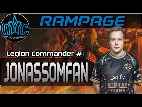 Dota 2 | NiP Jonassomfan - Legion Commander #1 [RAMPAGE] vs Vega