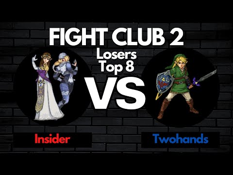 FIGHT CLUB 2: SSF2 Losers Top 8 - Insider (Zelda/Sheik) vs Twohands (Link)