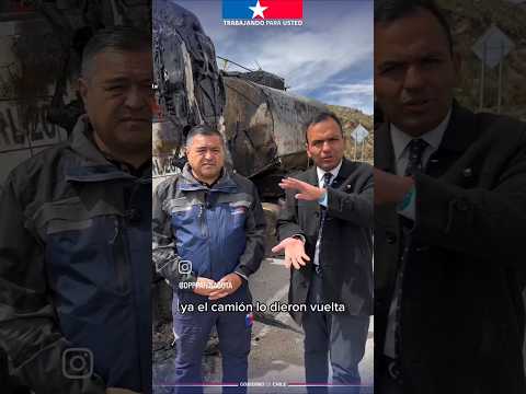 #Parinacota"Otro díaotro accidente en la ruta 11-CH.Un camión con asfalto líquido volcó en el km 135