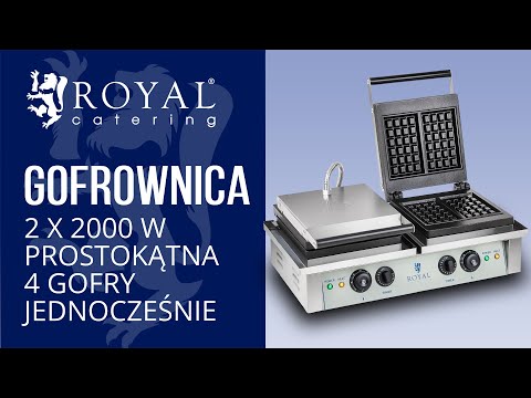 Video - Gofrownica - 2 x 2000 W - prostokątna