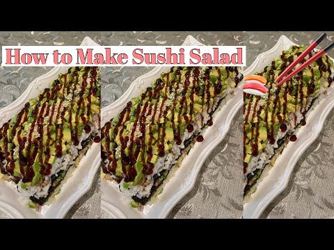 How To Make Sushi Salad / Sushi Salad Recipe/ Imitation crab sushi/ Kosher Sushi Sonya's Prep