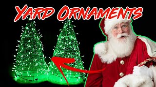 The BEST Outdoor Christmas Yard Decoration | Tomato Cage Christmas Tree