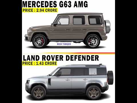 Mercedes G63 AMG vs Land Rover Defender #shorts #car #mercedes #g63 #amg #landrover #defender