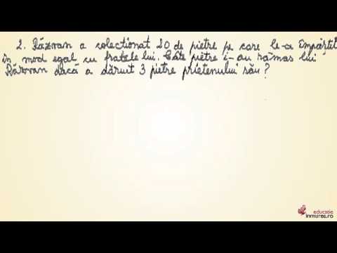 Probleme de separare din total a unei părți - matematică pentru clasa a III-a