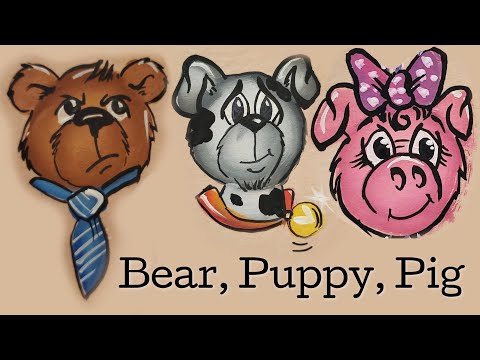 Bärenwelpe/Schwein! – Eine Basis, drei Freunde für Gesichtsbemalung – Tutorial