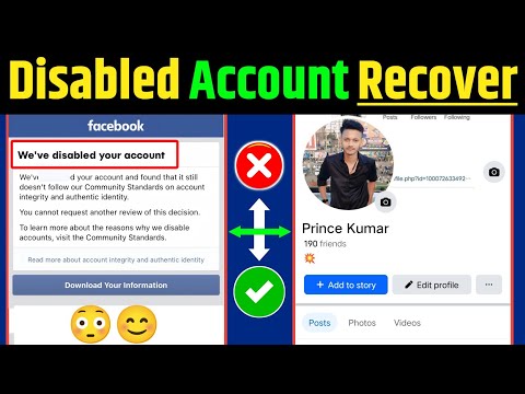 Facebook Disabled Account kaise Recover kare 180 days How To Recover Disabled Facebook Account in