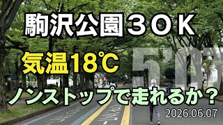 【めざせ320】気温18度、ノンストップの30km走で6月の走力確認 2026.06.07