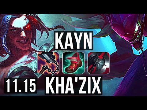 KAYN vs KHA'ZIX (JUNGLE) | 10/1/12, Quadra, 800+ games, Legendary | EUW Master | v11.15