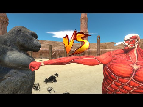KING KONG vs COLOSSAL TITAN - Animal Revolt Battle Simulator
