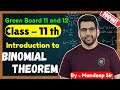 Class 11 Intro To Binomial Theorem Maths CBSE NCERT Green Board