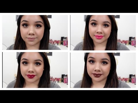 NEW 2016 Milani Amore Matte Lip Creme Review + Lip Swatches Video