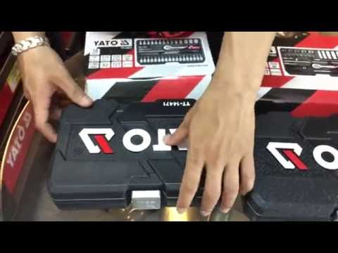 Yato YT-14471 terkšlės, sukimo antgalių ir galvučių rinkinys 1/4 38vnt video