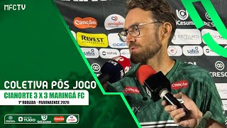 Coletiva pós jogo - Rodrigo Chipp - Cianorte 3 x 3 Maringá FC - Paranaense 2026 - 1ª Rodada