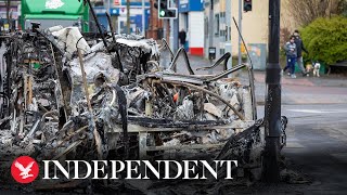 Bus hijacked and set on fire near Belfast loyalist