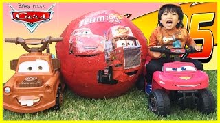 Disney Cars Toys GIANT EGG SURPRISE OPENING Lightning McQueen