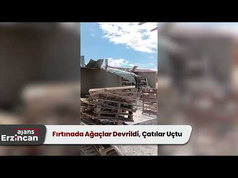 Fırtınada Ağaçlar Devrildi, Çatılar Uçtu