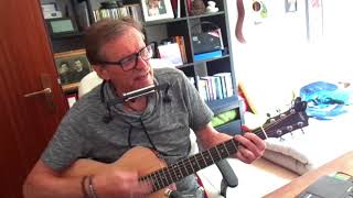 Bob Dylan - Tonight I&#39;ll Be Staying Here With You - Acoustic Unplugged Cover w/ BluesHarp