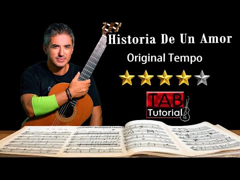 Historia De Un Amor | Fingerstyle guitar tutorial + Sheet & Tab