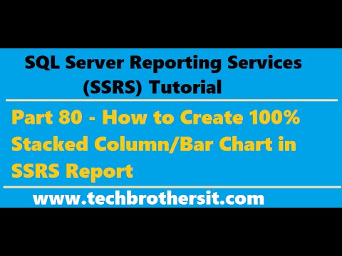 SSRS Tutorial 80 - How to Create 100% Stacked Column/Bar Chart in SSRS Report