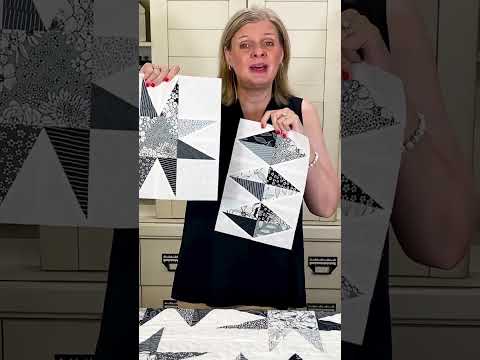 ♦ Free ADVANCED Black Diamonds Quilt with Half RECTANGLE Triangles ♦