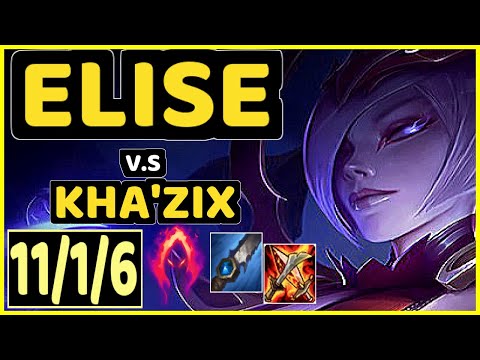 HY0G4 (ELISE) vs KHA'ZIX - 11/1/6 KDA JUNGLE GAMEPLAY - BR Ranked MASTER