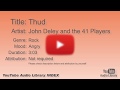 Thud John Deley And The 41 Players Rock Angry YouTube Audio Library BGM