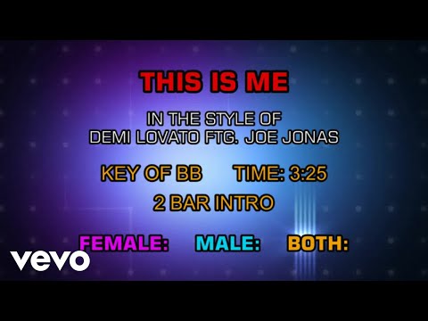 Demi Lovato ftg. Joe Jonas - This Is Me (Karaoke)