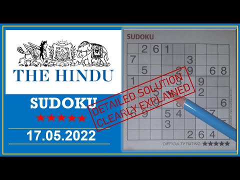 How to Solve 5 Star Hindu  Sudoku May 17, 2022 -  Step By Step Solution