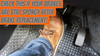 How to Fix a spongey Brake Pedal After You