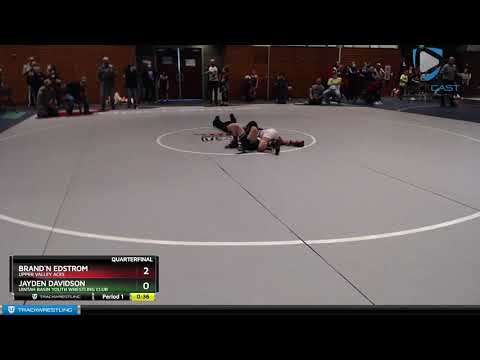 12U Boys 74 Jayden Davidson Uintah Basin Youth Wrestling Club Vs Brandn Edstrom Upper Valley Aces