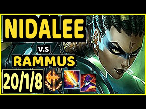 LUROX (NIDALEE) vs RAMMUS - 20/1/8 KDA JUNGLE GAMEPLAY - EUW Ranked GRANDMASTER