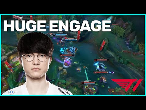 Faker Massive engage wins teamfight for T1