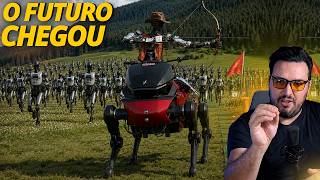 VEJA O VÍDEO! China revela exército de robôs em Pequim e cavalo robótico montado por humanoide