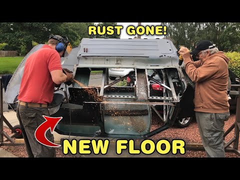 Classic Mini Mk1 Conversion - New floor panels fitted - Part 27