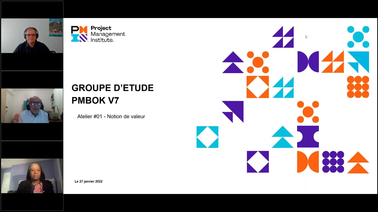 Groupe de travail PMBOKV7 | Session #01 : La notion de valeur