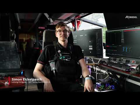 Riedel und das GET Racing Team der TU Dortmund beim Formula Student Rennen