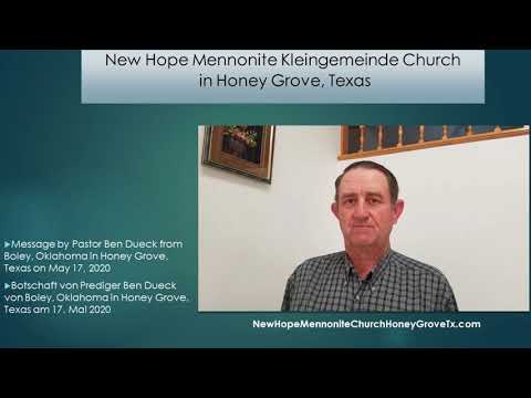 Prediger Ben Dueck am 17. Mai 2020