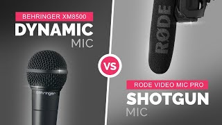 Dynamic Mic vs Shotgun Mic (Behringer XM8500 vs Rode Video Mic Pro) - Mic Comparison Test