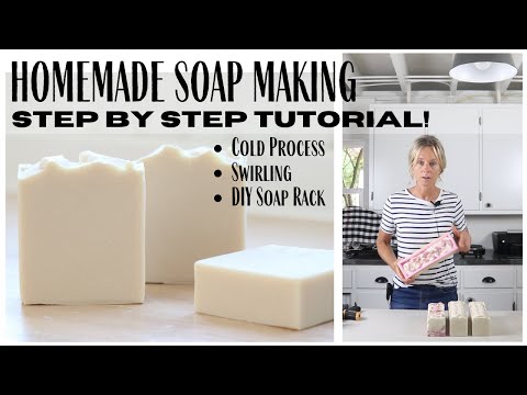 The Basics of Cold Process Soap Making ~ Homemade Soap ~ DIY Soap Rack ~ Natural Handmade Soap