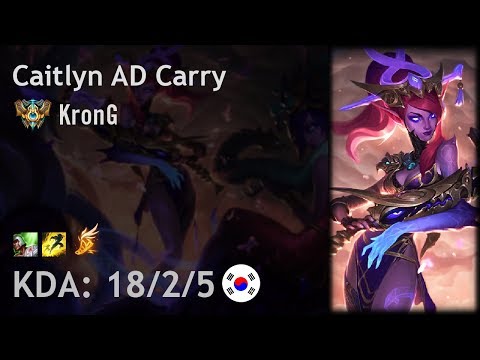 Caitlyn AD Carry vs Ezreal - KronG - KR Challenger Patch 8.4