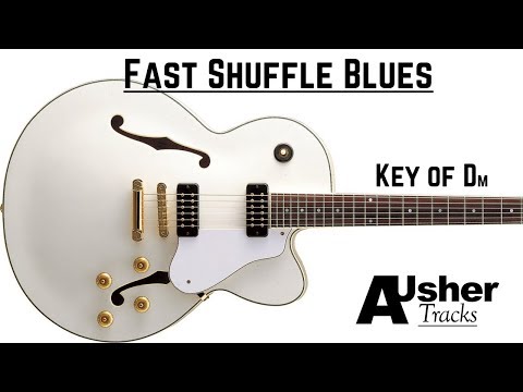 Fast Shuffle Blues | Blues Backing Track in D