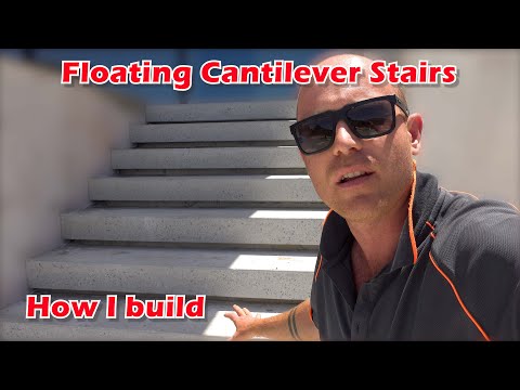 Building Floating Cantilever Concrete Stairs
