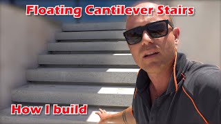 Building Floating Cantilever Concrete Stairs