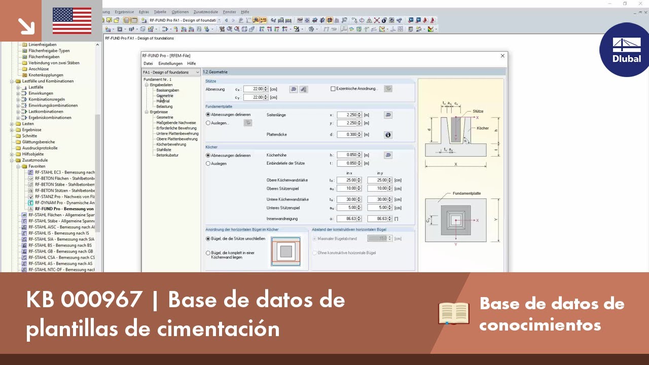 KB 000967 | Base de datos de plantillas de cimentación