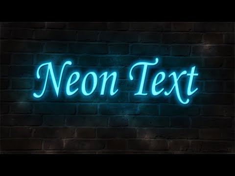 Realistic NEON Text Effect [ Photoshop tutorials-Neon Light Text Effect] B.Technology.