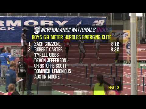 Boys 60m Hurdles EE Heat 8 - New Balance Nationals Indoor 2013