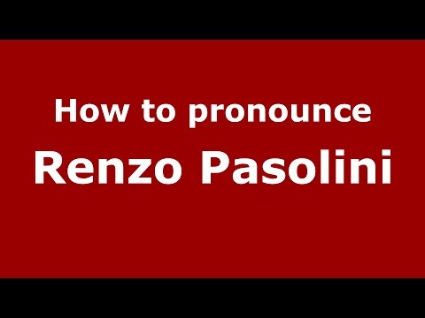 How to pronounce Renzo Pasolini (Italian/Italy)  - PronounceNames.com