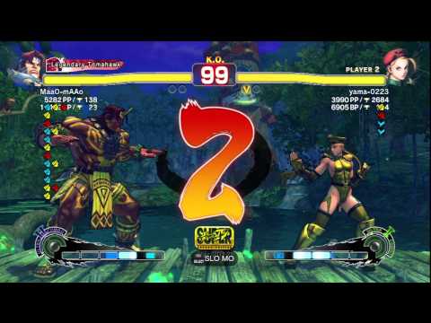SSF4 AE Ver. 2012: MaaO-mAAo [T. Hawk] vs. yama-0023 [Cammy] - PSN Ranked Match